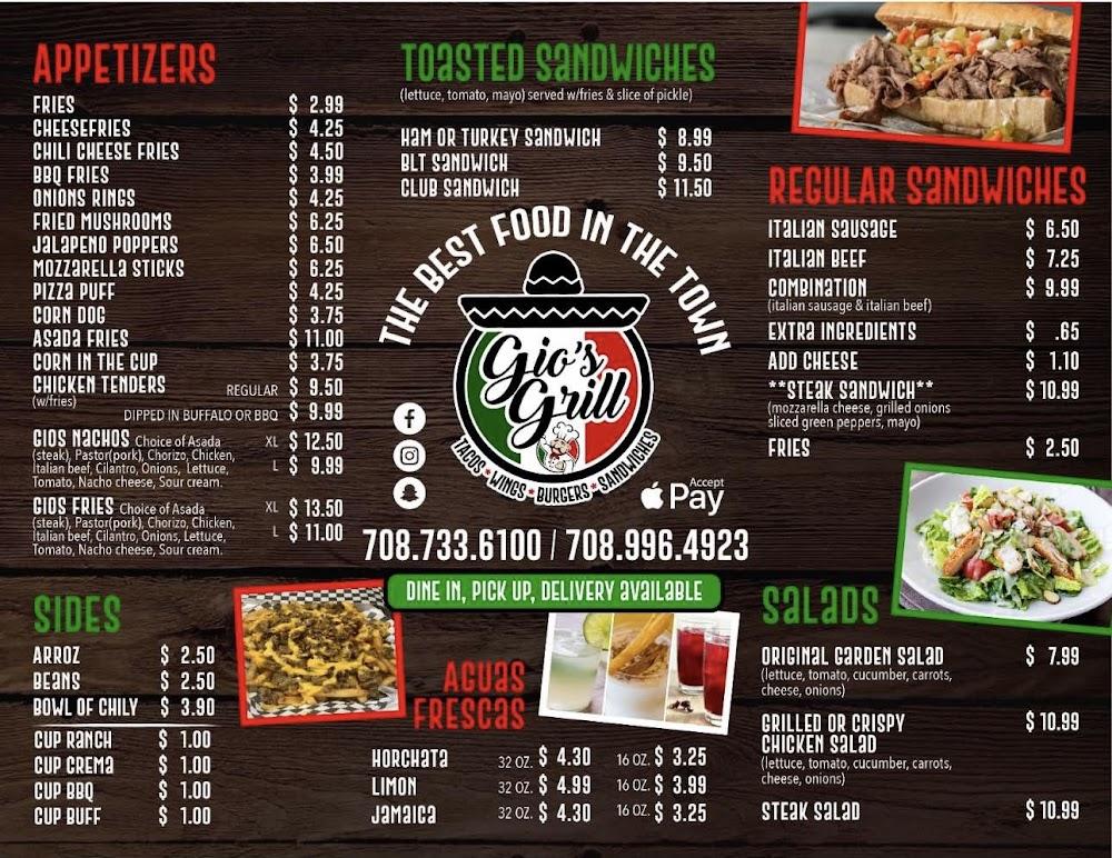 Gios Grill Menu image 1